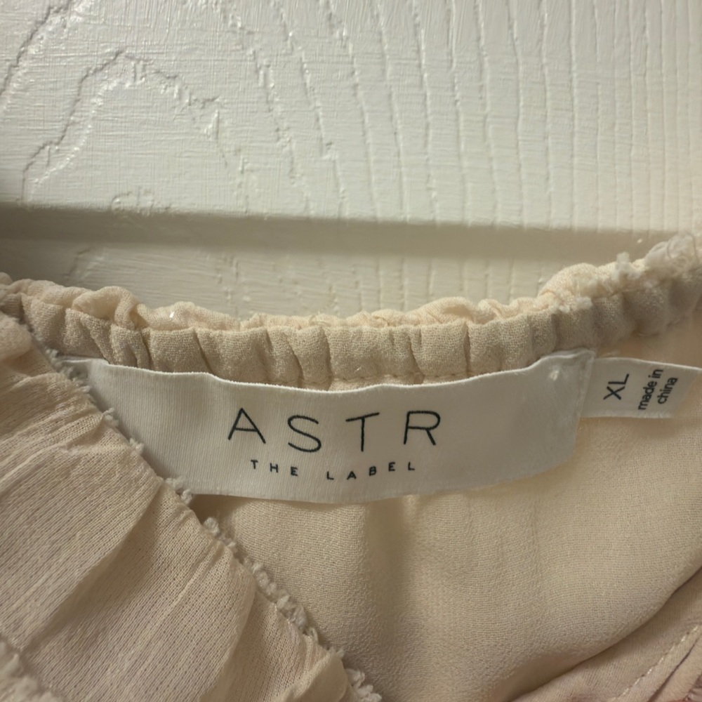 Astr Cream Striped Ruffle Blouse - Picture 6 of 7